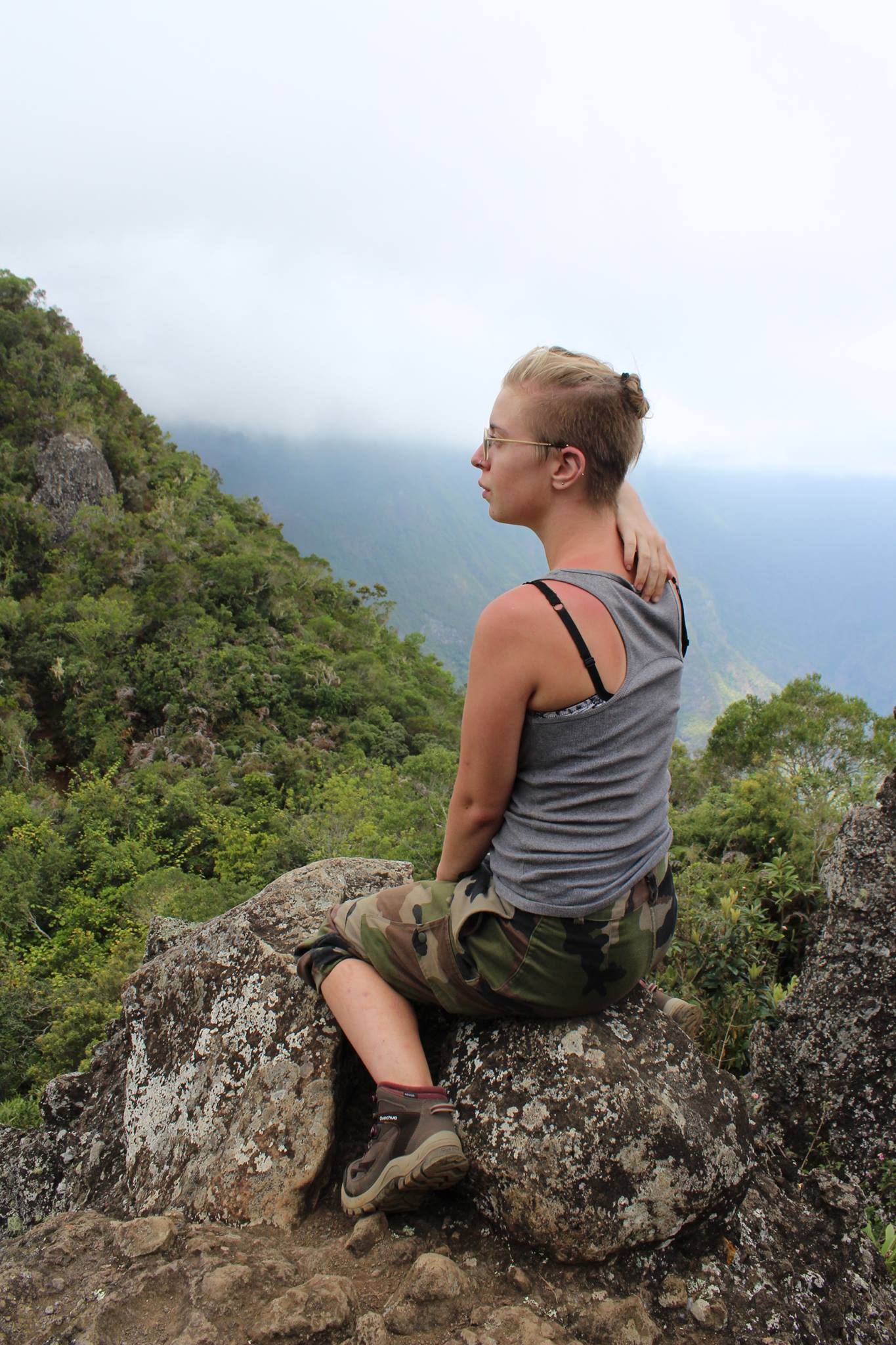 Portrait after a long hike. Green Bottle Hiking Trail, Reunion Island (2015).