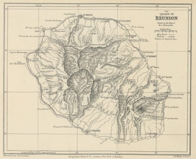 Carte de La Réunion.