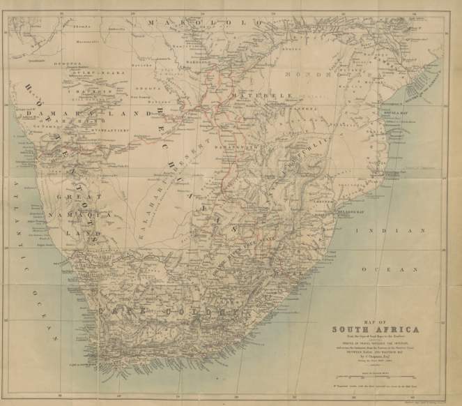 Map of South Africa.